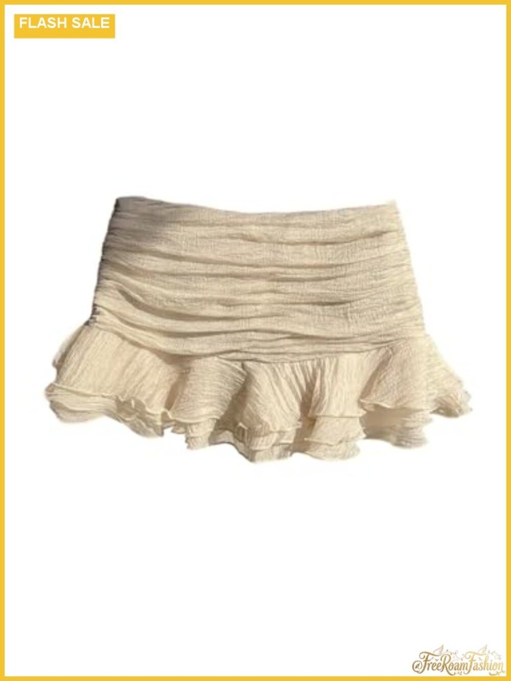 Women's Y2K Bubble Mini Skort Ruffle Low Rise Tiered Pleated